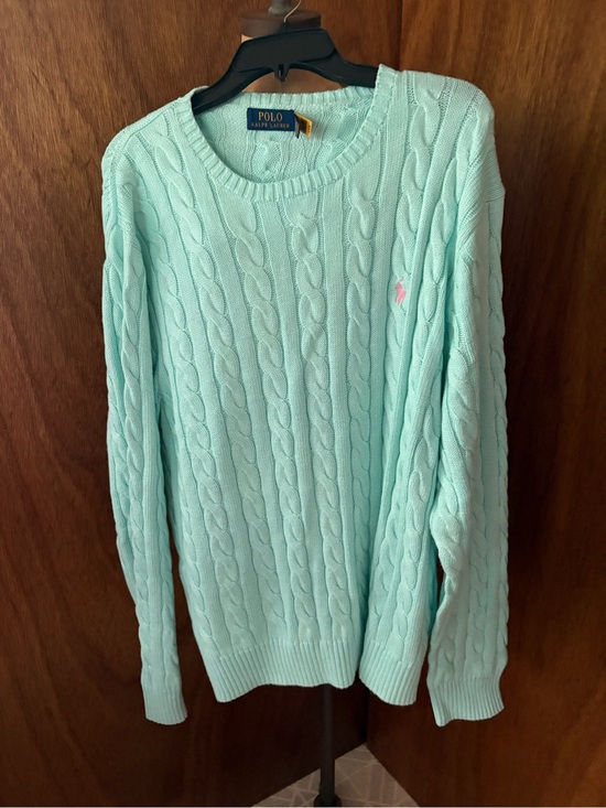 Polo Ralph Lauren Other - NEW POLO RALPH LAUREN sz XXL Mint Green Cable Knit Sweater Long Sleeve